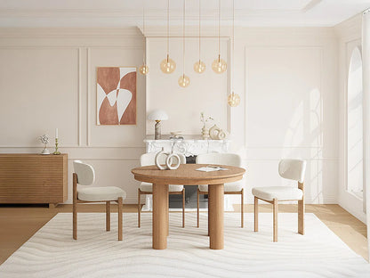 Table Extensible Japandi Chêne Naturel Clair - Elitaro