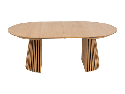 Table Extensible Japandi Placage Chêne Naturel - Carmiza