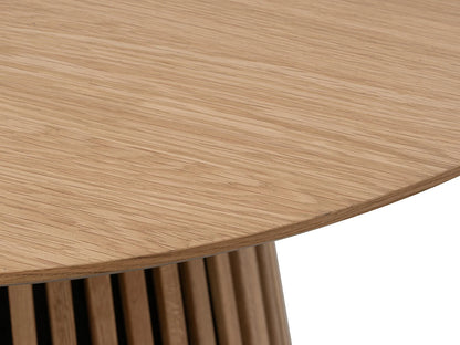 Table Extensible Japandi Placage Chêne Naturel - Carmiza