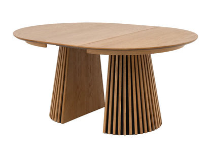 Table Extensible Japandi Placage Chêne Naturel - Carmiza