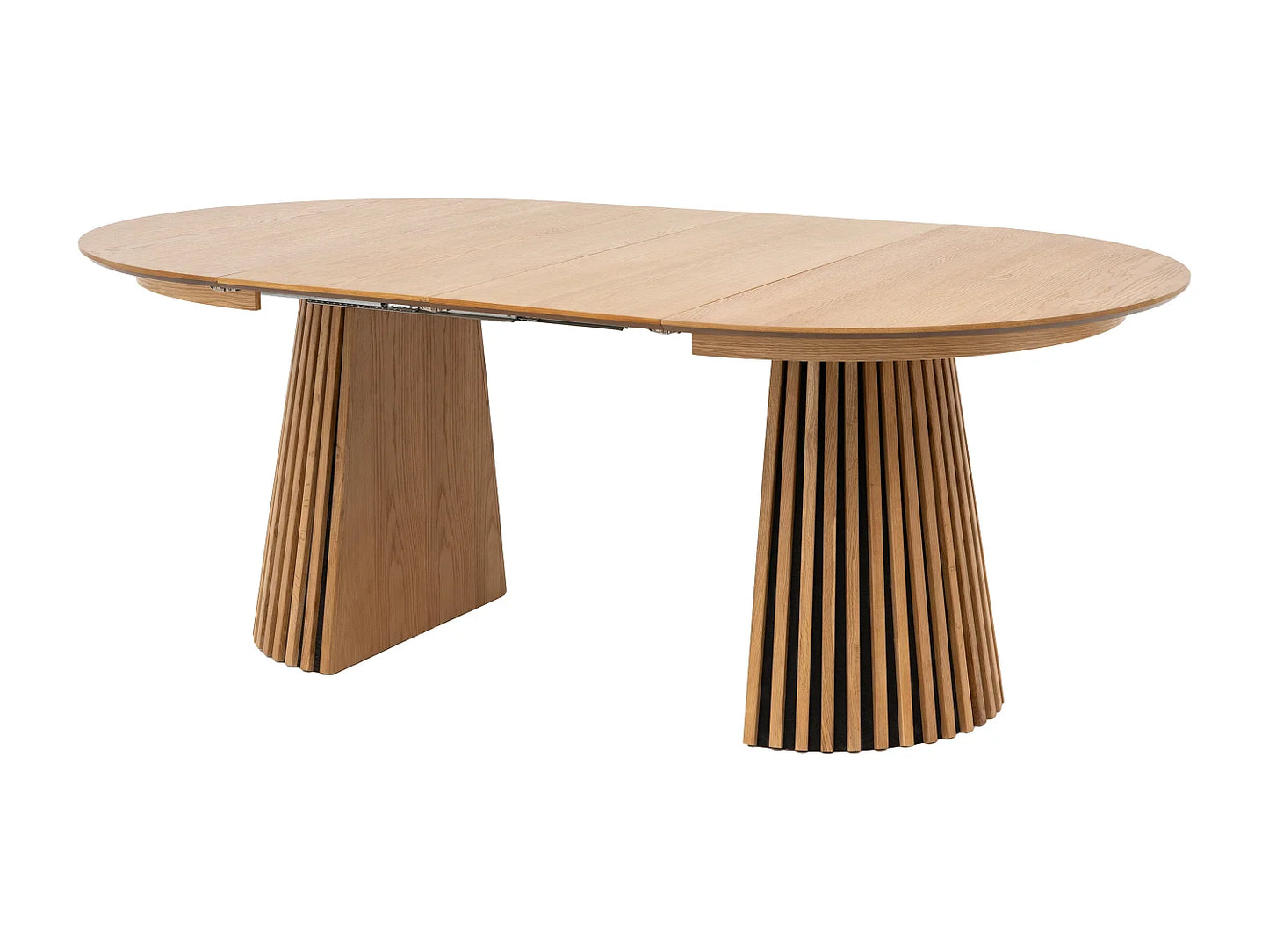 Table Extensible Japandi Placage Chêne Naturel - Carmiza