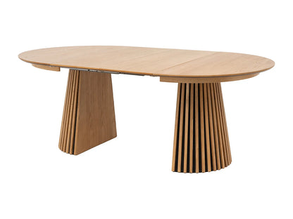 Table Extensible Japandi Placage Chêne Naturel - Carmiza