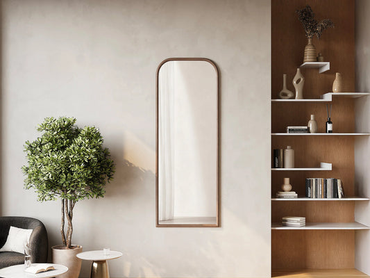 Grand Miroir Japandi Hévéa Naturel 160cm - Sanya