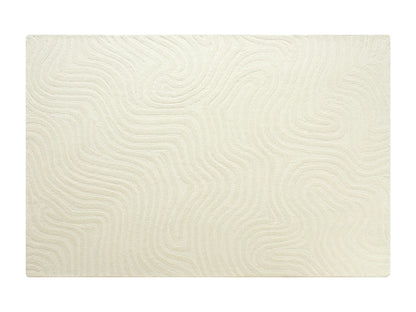 Tapis Japandi Relief Laine Ivoire - Neora