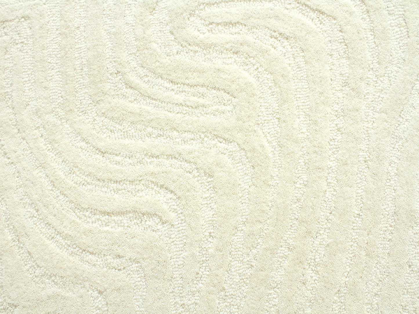 Tapis Japandi Relief Laine Ivoire - Neora