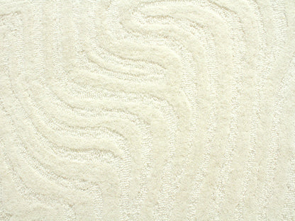 Tapis Japandi Relief Laine Ivoire - Neora