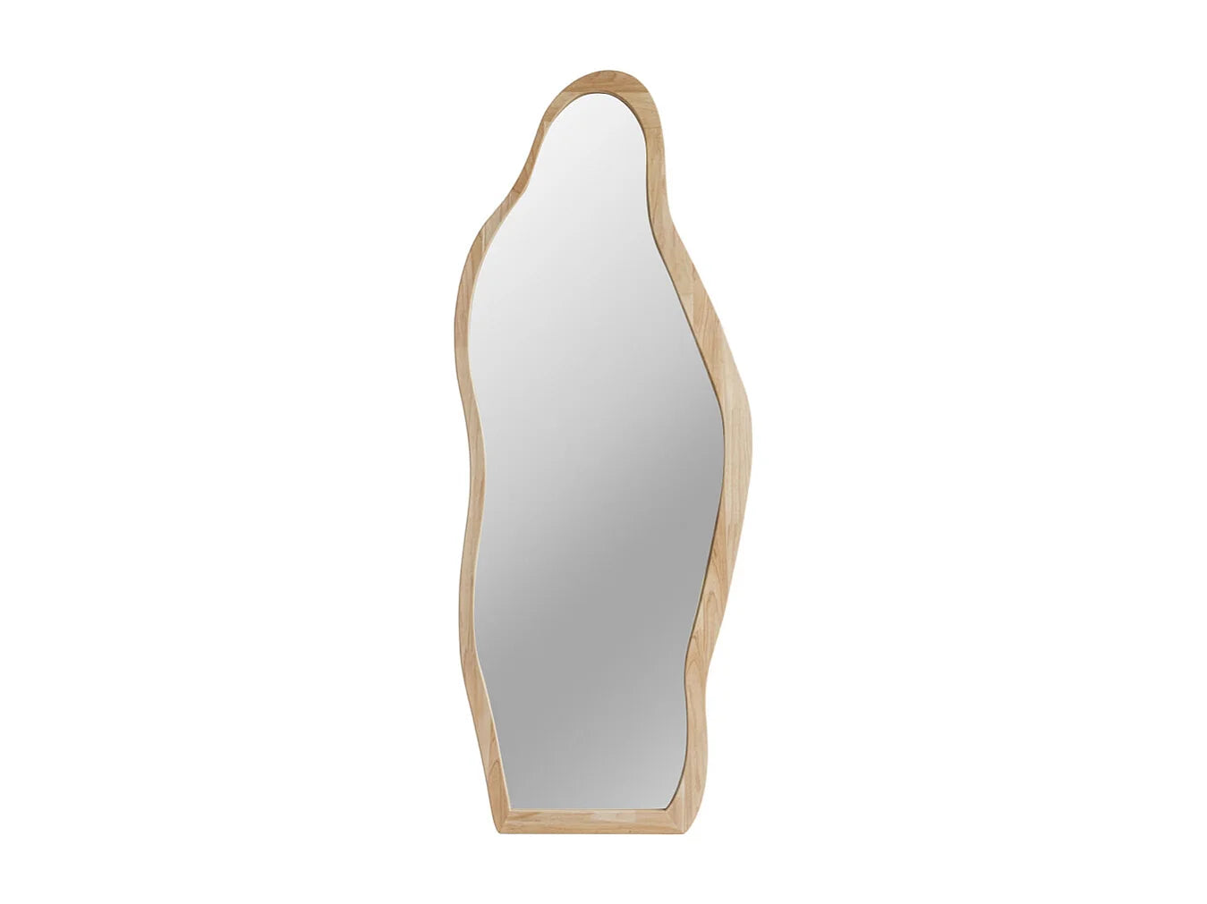 Grand Miroir Japandi Organique Bois Clair - Solea