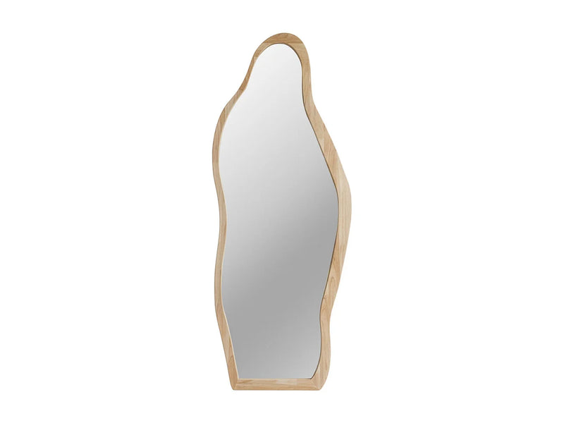 Grand Miroir Japandi Organique Bois Clair - Solea
