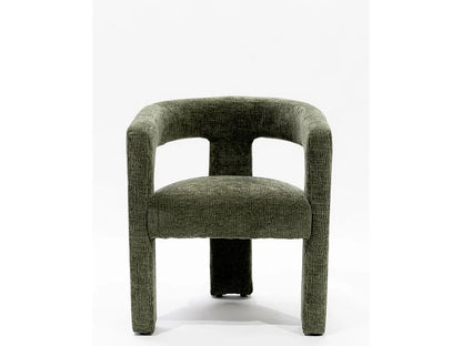 Fauteuil Japandi Salon Tissu Vert - Lagon