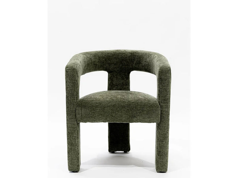 Fauteuil Japandi Salon Tissu Vert - Lagon