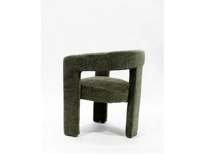 Fauteuil Japandi Salon Tissu Vert - Lagon