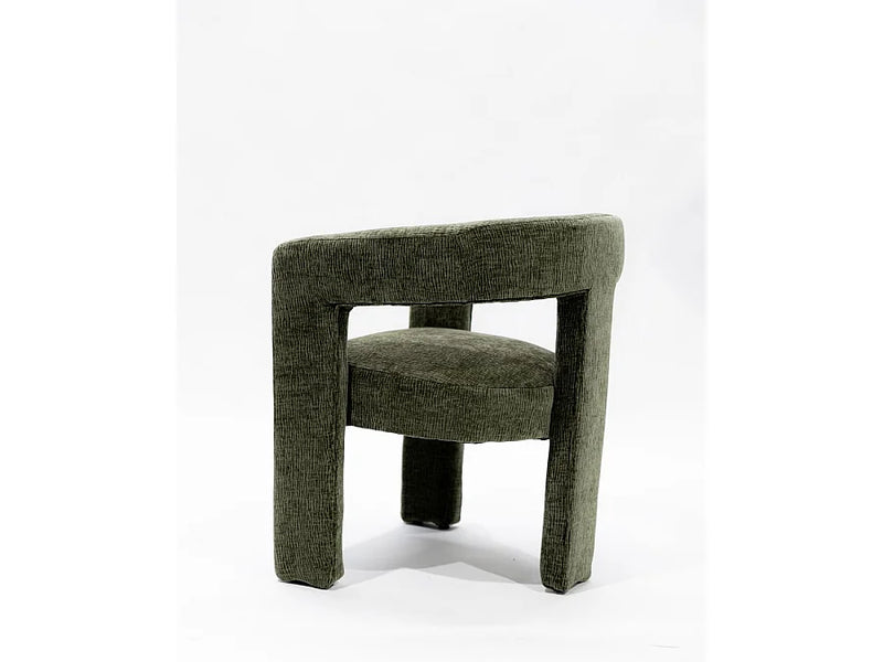 Fauteuil Japandi Salon Tissu Vert - Lagon