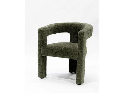 Fauteuil Japandi Salon Tissu Vert - Lagon