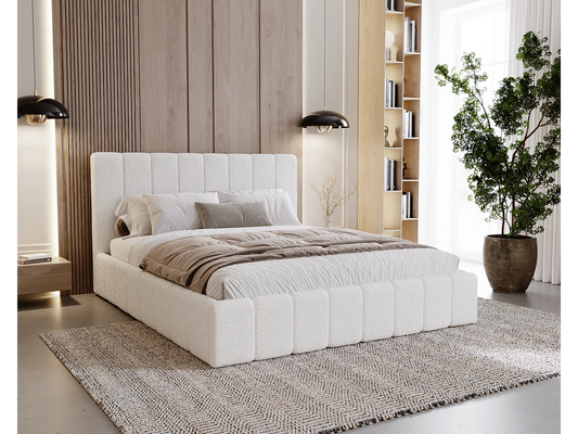 Lit Slim Japandi Cadre Métal Boucle - Besilio