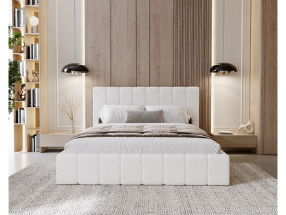 Lit Slim Japandi Cadre Métal Boucle - Besilio
