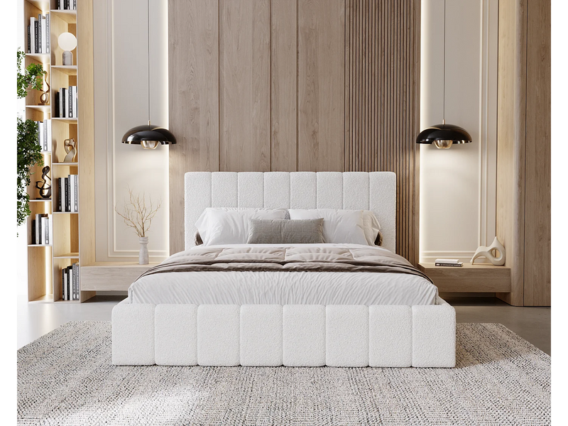Lit Slim Japandi Cadre Métal Boucle - Besilio