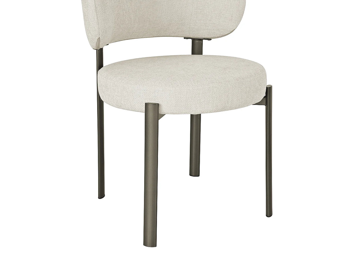 Lot 2 Chaises Japandi Texture Bronze Crème - Asilova