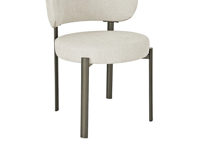 Lot 2 Chaises Japandi Texture Bronze Crème - Asilova