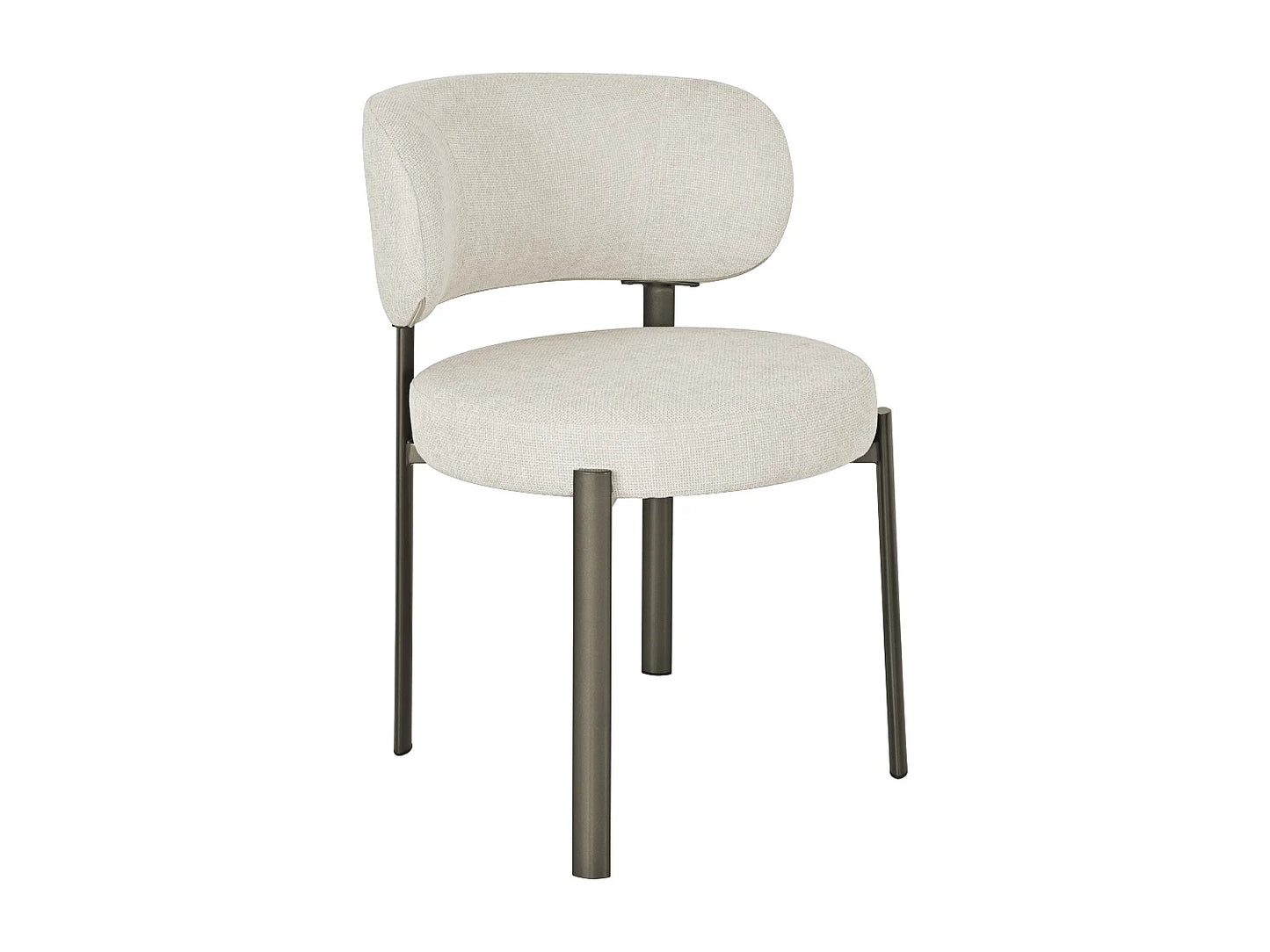 Lot 2 Chaises Japandi Texture Bronze Crème - Asilova