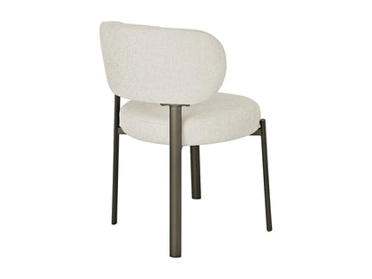 Lot 2 Chaises Japandi Texture Bronze Crème - Asilova