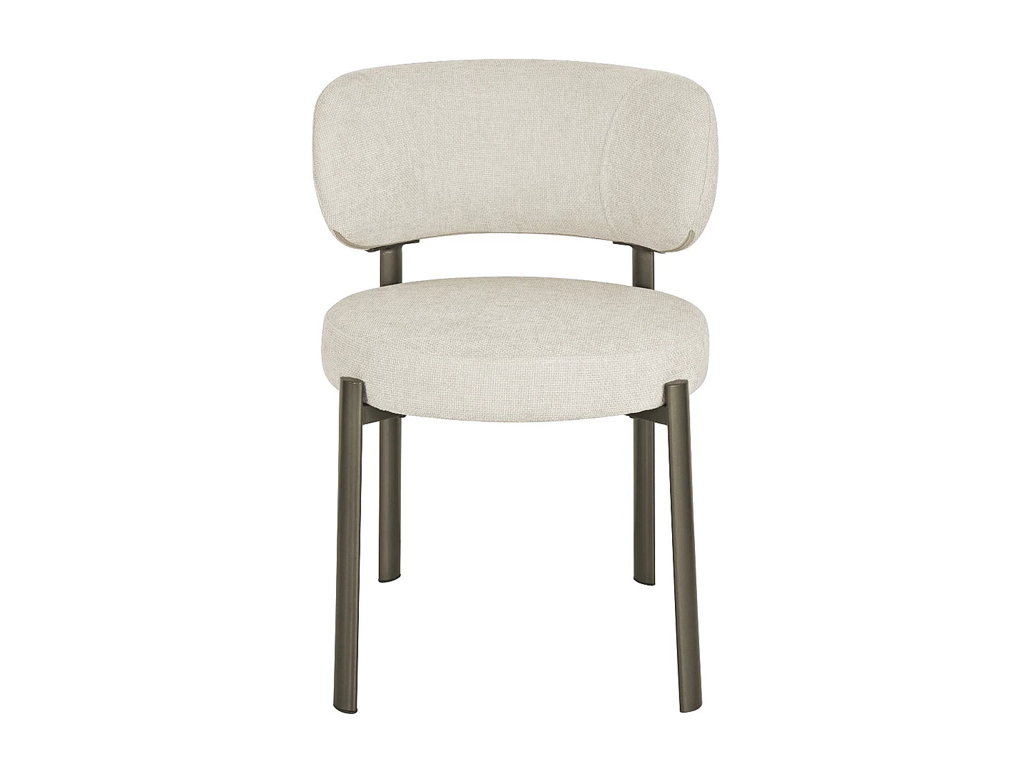 Lot 2 Chaises Japandi Texture Bronze Crème - Asilova