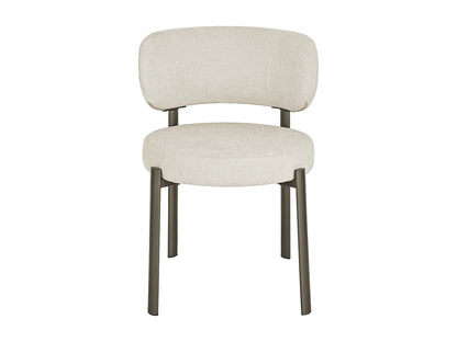 Lot 2 Chaises Japandi Texture Bronze Crème - Asilova