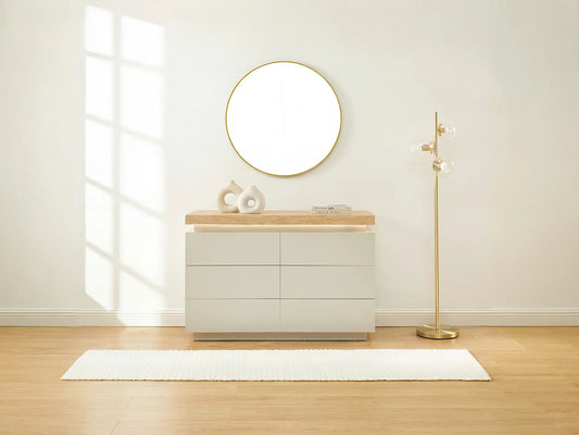 Commode Japandi Six Tiroirs Leds - Halo