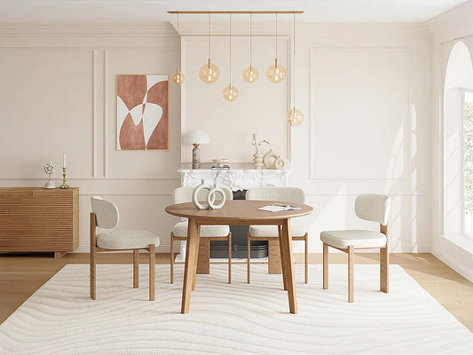 Table Extensible Japandi Placage Chêne - Marizel