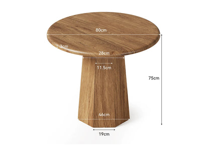 Petite Table Japandi Piétement Octogonal - Cuisine