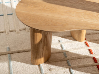 Table Basse Japandi Organique Bois Clair - Calynor