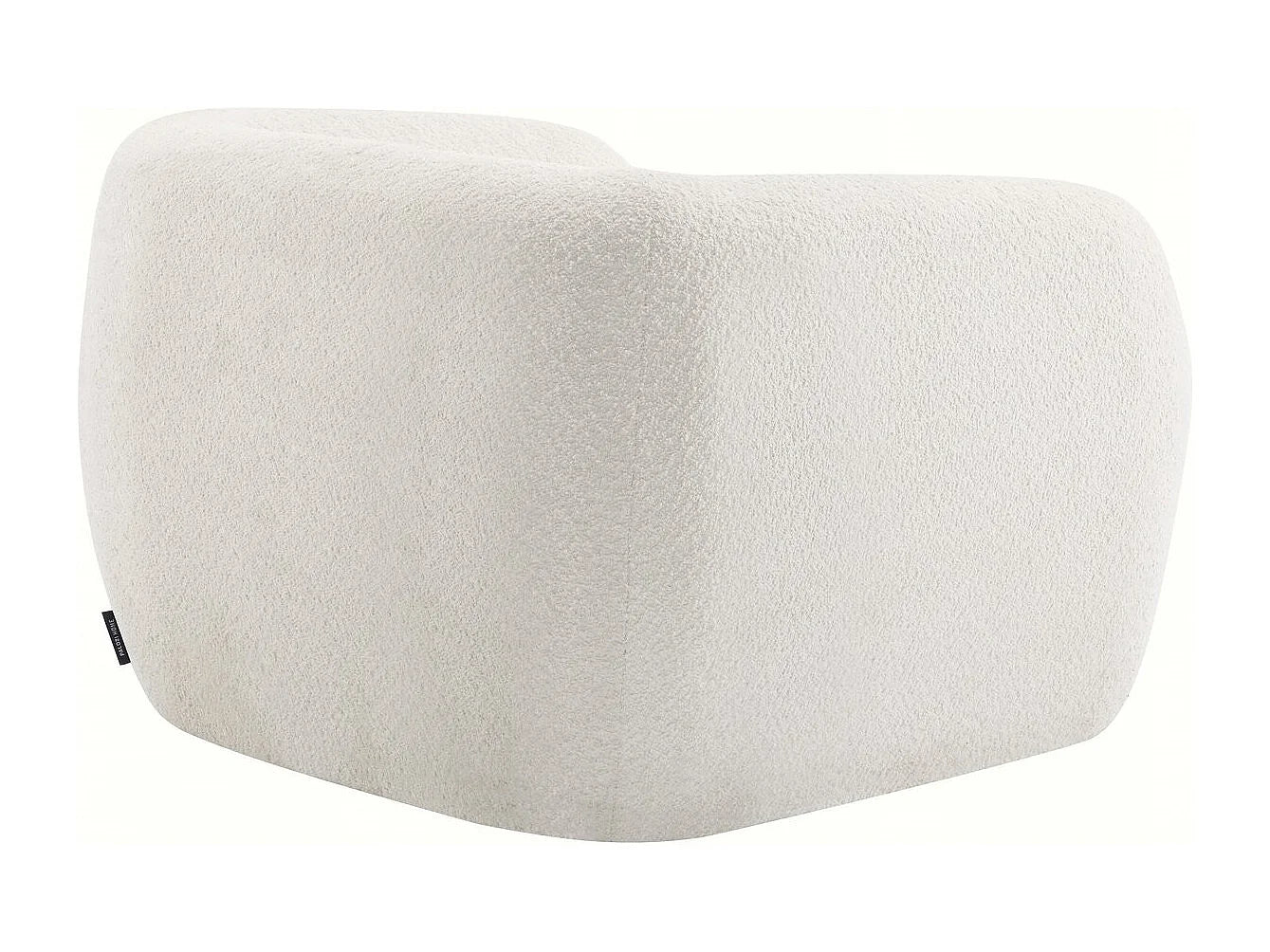 Fauteuil Japandi Design Bouclette Blanc - Washington