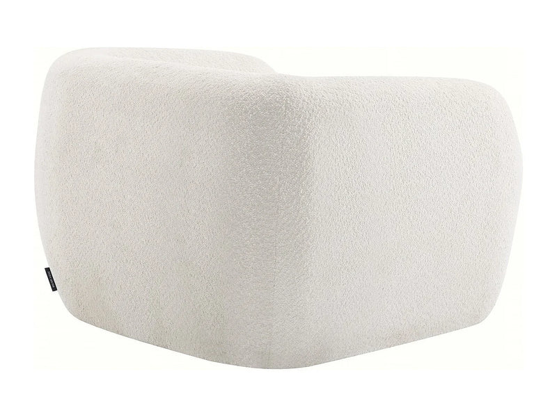 Fauteuil Japandi Design Bouclette Blanc - Washington