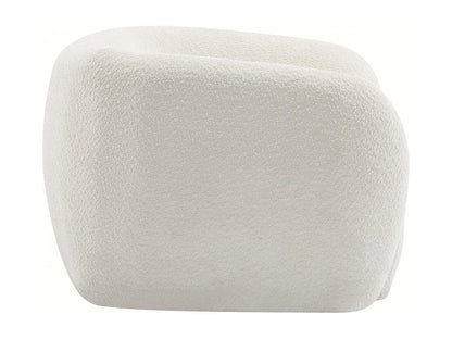 Fauteuil Japandi Design Bouclette Blanc - Washington