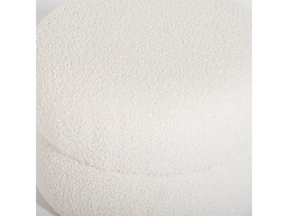 Pouf Teddy Japandi Blanc Boucle - Raion