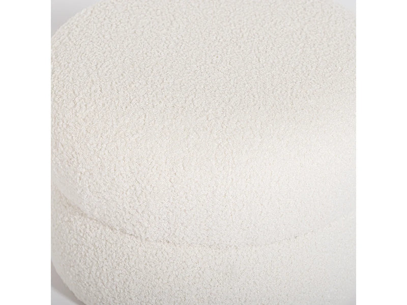 Pouf Teddy Japandi Blanc Boucle - Raion