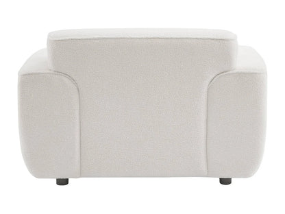Fauteuil Japandi Bouclette Blanche Arrondi - Wallas