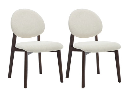 Chaise Japandi Texture Naturel Foncé Crème - Marleni