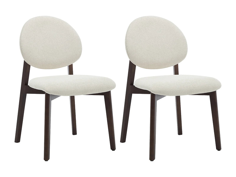 Chaise Japandi Texture Naturel Foncé Crème - Marleni