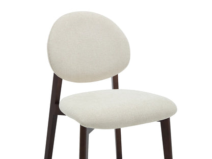 Chaise Japandi Texture Naturel Foncé Crème - Marleni