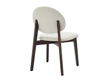 Chaise Japandi Texture Naturel Foncé Crème - Marleni