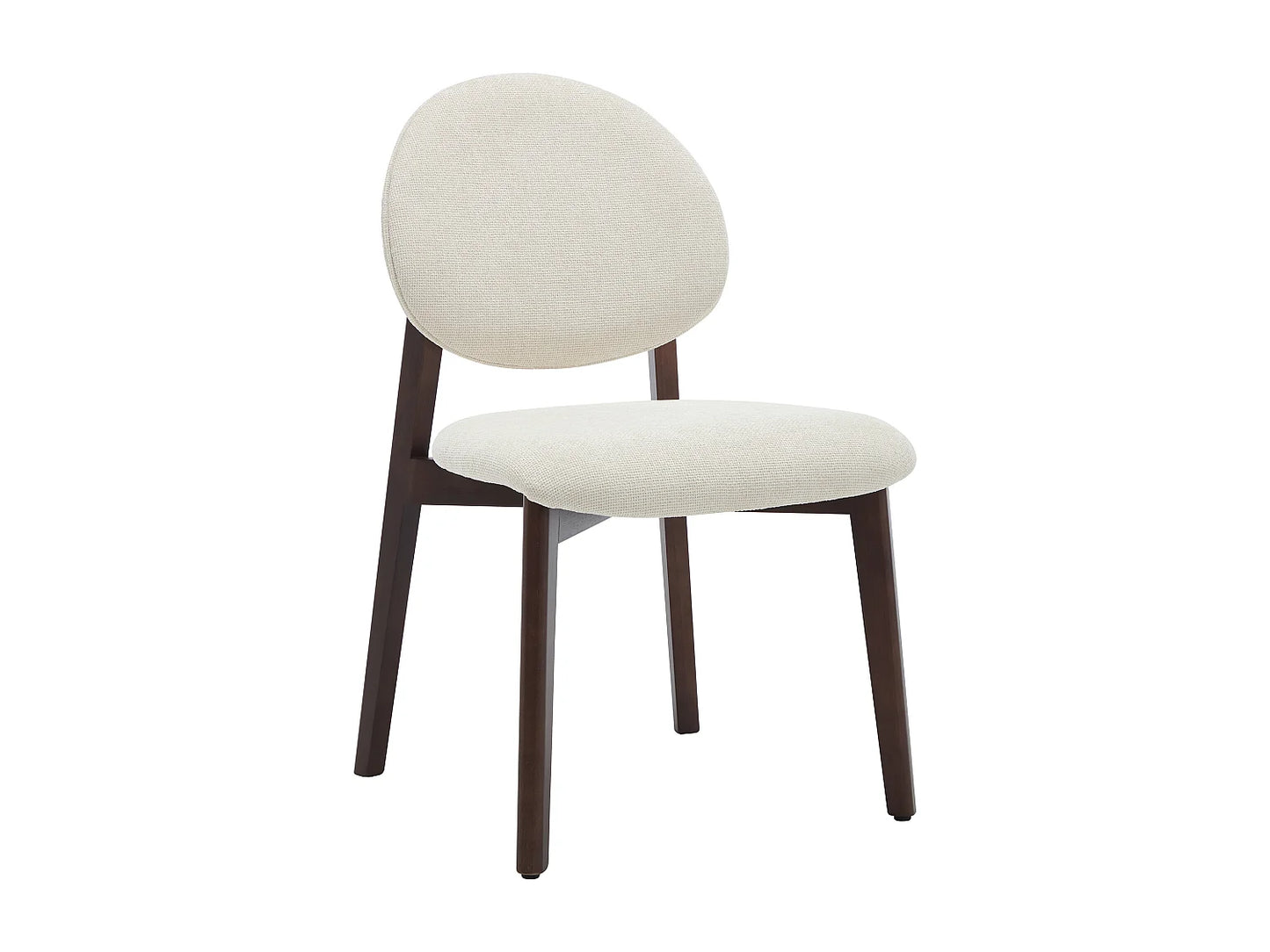 Chaise Japandi Texture Naturel Foncé Crème - Marleni