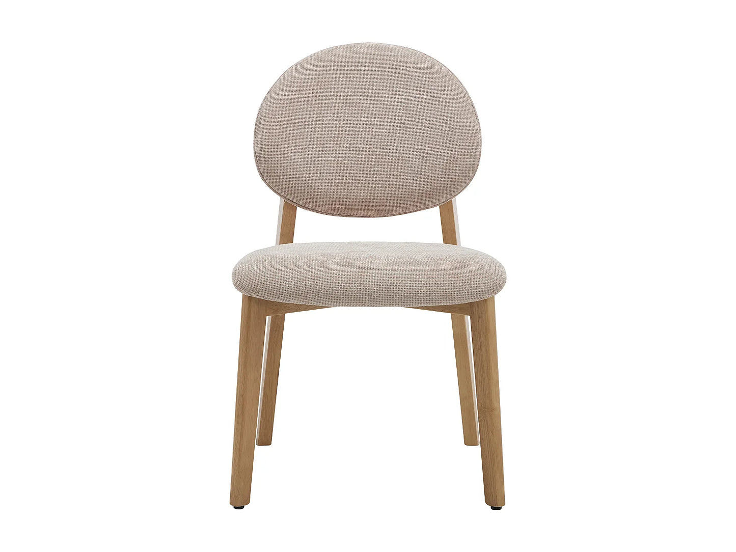 Lot De 6 Chaises Japandi Texture Naturel Clair - Marleni