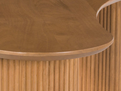 Table Basse Japandi Organique avec Pieds Cannelés - Tamenia