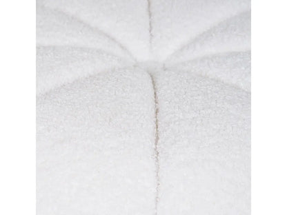 Pouf Contrasté Japandi Rond Blanc - Pumba