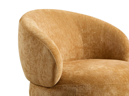 Fauteuil Japandi Rotatif Texturé Jaune - Lacazo