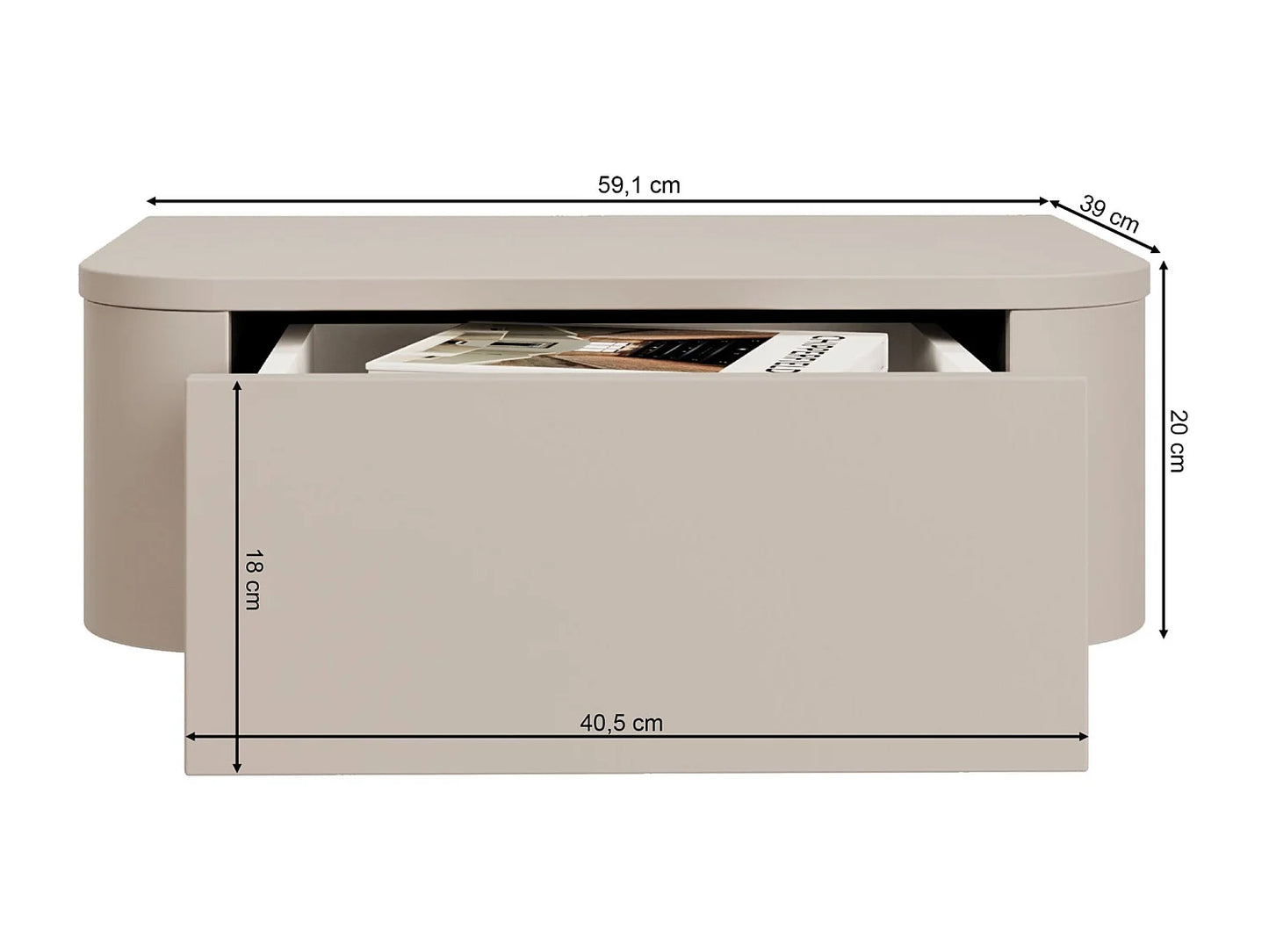 Duo Chevets Muraux Japandi Gris Cachemire - Luvio