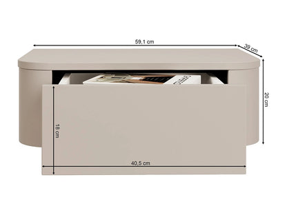Duo Chevets Muraux Japandi Gris Cachemire - Luvio
