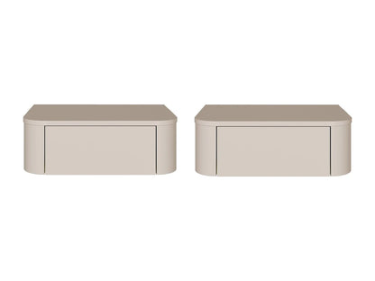 Duo Chevets Muraux Japandi Gris Cachemire - Luvio