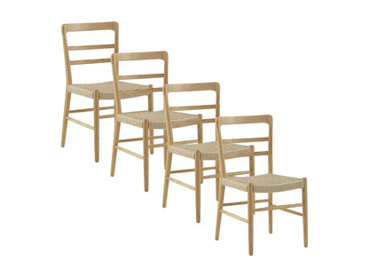 Lot De 4 Chaises Japandi Bois Toon Naturel - Toon