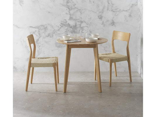 Table Chêne Japandi Pieds En Hévéa - Chêne